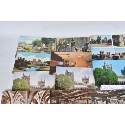 354 - POSTCARDS, a tray containing postcards to various towns and villages in the South-West of England, a... 