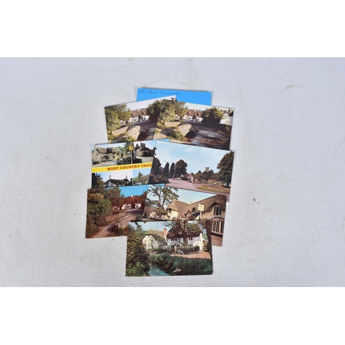 354 - POSTCARDS, a tray containing postcards to various towns and villages in the South-West of England, a... 