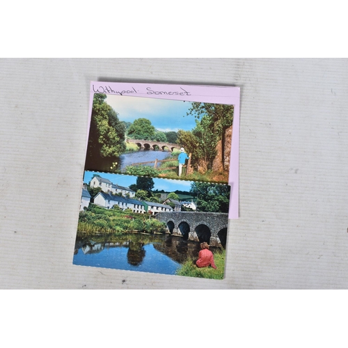 354 - POSTCARDS, a tray containing postcards to various towns and villages in the South-West of England, a... 