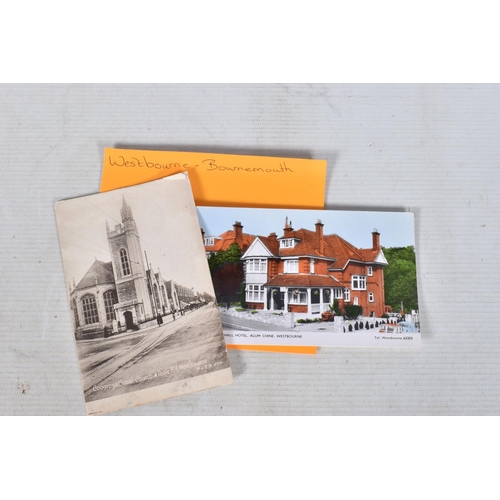 354 - POSTCARDS, a tray containing postcards to various towns and villages in the South-West of England, a... 