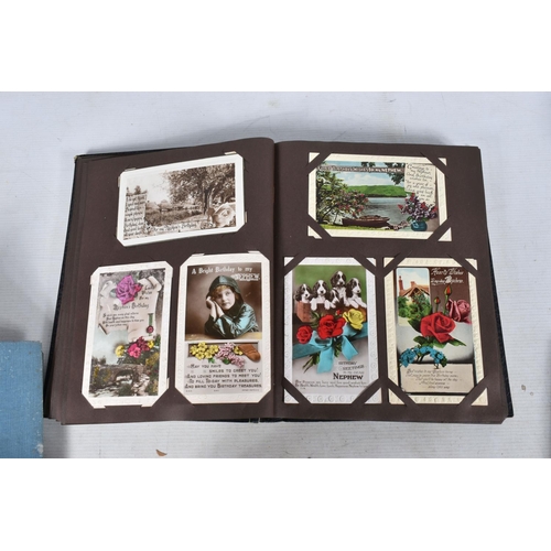 361 - POSTCARDS, Twelve Albums containing approximately 872* early 20th century (Edwardian - 1930's) Greet... 