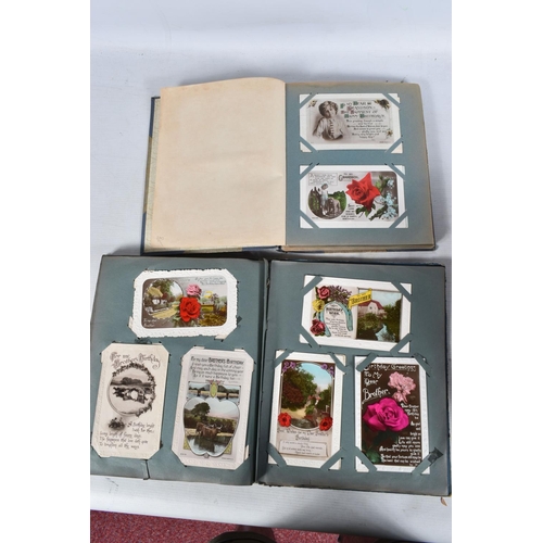 361 - POSTCARDS, Twelve Albums containing approximately 872* early 20th century (Edwardian - 1930's) Greet... 