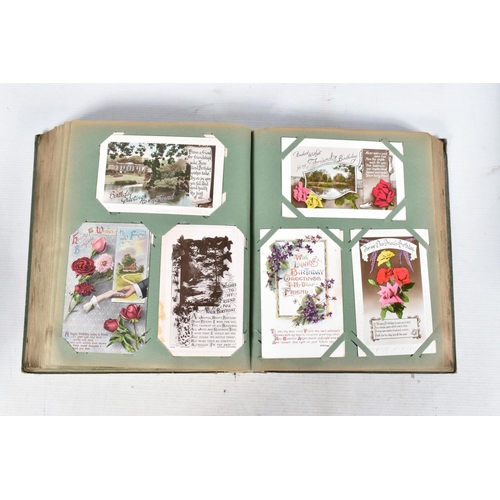 363 - POSTCARDS, Nine Albums containing approximately 797* early 20th century (Edwardian - 1920's) Greetin... 