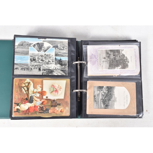 368 - POSTCARDS, Two unusual albums containing approximately 100 Postcards, examples include cartoons or p... 