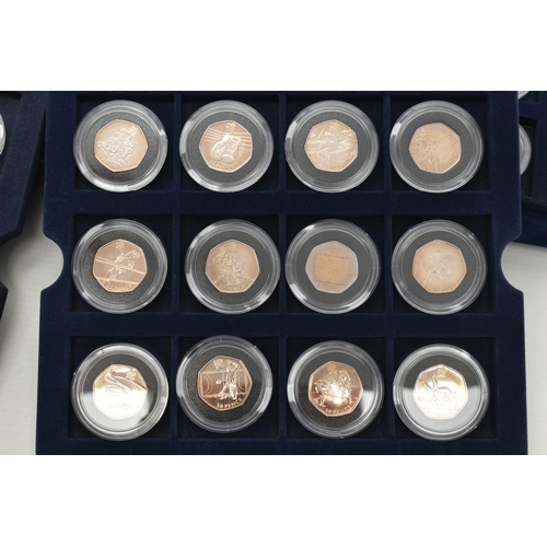 1 - TWO WESTMINSTER BOXED 2012 LONDON ICS SPORT FIFTY PENCE COLLECTION, to include 29 uncirculated coins... 