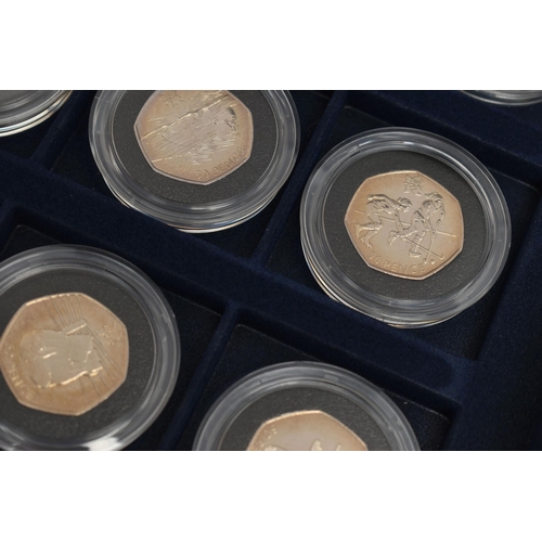 1 - TWO WESTMINSTER BOXED 2012 LONDON ICS SPORT FIFTY PENCE COLLECTION, to include 29 uncirculated coins... 