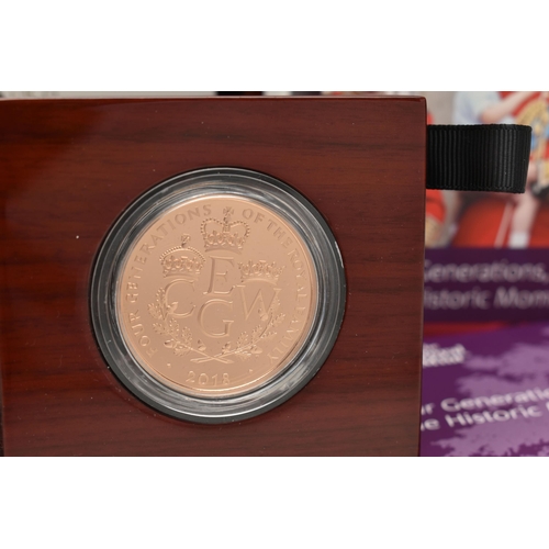 10 - A ROYAL MINT 2018 GOLD PROOF FIVE POUNDS COIN, Four Generations One Historic Moment by Jody Clark an... 