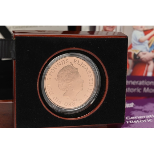 10 - A ROYAL MINT 2018 GOLD PROOF FIVE POUNDS COIN, Four Generations One Historic Moment by Jody Clark an... 