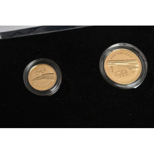 21 - HATTONS OF LONDON THE CONCORDE 50TH ANNIVERSAY GOLD PROOF FIVE COIN SET, to include Twenty pound Que... 