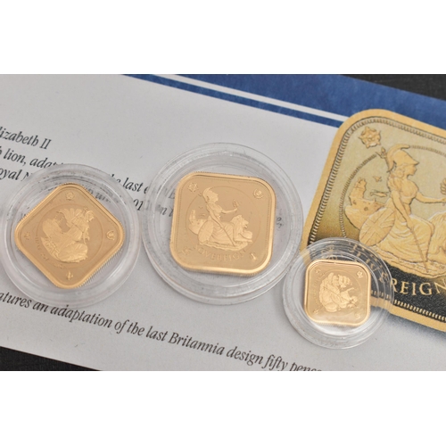 23 - HATTONS OF LONDON 2019 BRITANNIA FOR SIDED GOLD SOVEREIGN PRESTIGE SET, to include Queen Elizabeth S... 