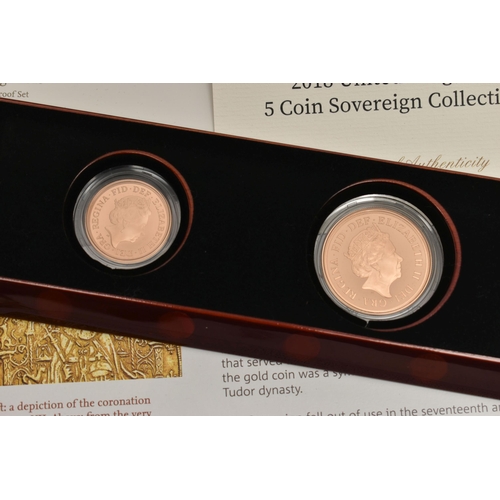 26 - A BOXED ROYAL MINT 'THE SOVEREIGN 2018 FIVE-COIN GOLD PROOF SET'