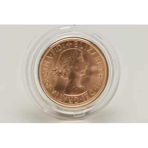 41 - ROYAL MINT FULL GOLD SOVEREIGN COIN QUEEN ELIZABETH II 1958, .916 fine, 7.98 gram, 22.05mm  Mintage ... 