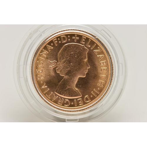 47 - ROYAL MINT FULL GOLD SOVEREIGN COIN QUEEN ELIZABETH II 1966, .916 fine, 7.98 gram, 22.05mm,  mintage... 