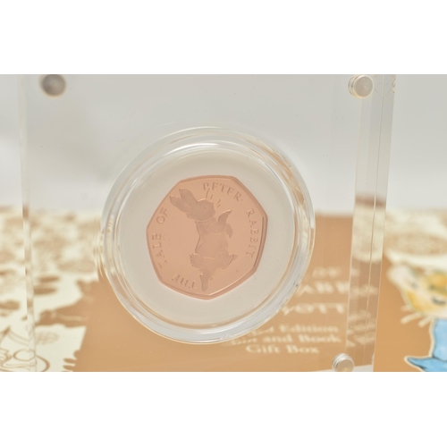 5 - 2017 GOLD PROOF FIFTY PENCE COIN THE TALE OF PETER RABBIT, limited edition gift set, with story book... 