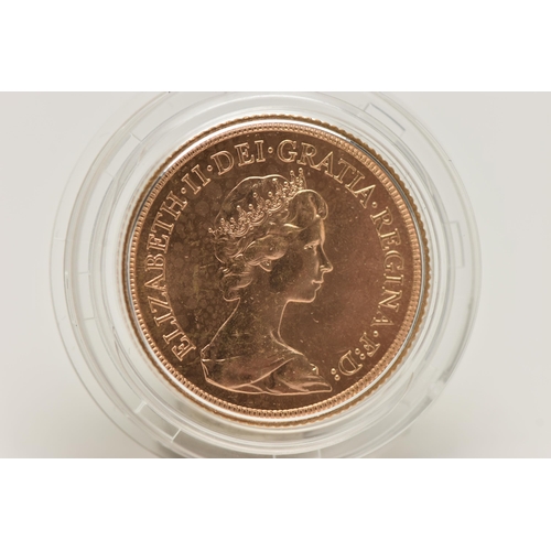 51 - ROYAL MINT FULL GOLD SOVEREIGN COIN QUEEN ELIZABETH II 1976,.916 fine, 7.98 gram, 22.05mm,  mintage ... 