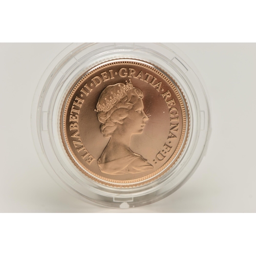 53 - ROYAL MINT FULL GOLD PROOF SOVEREIGN COIN QUEEN ELIZABETH II 1979,.916 fine, 7.98 gram, 22.05mm, min... 