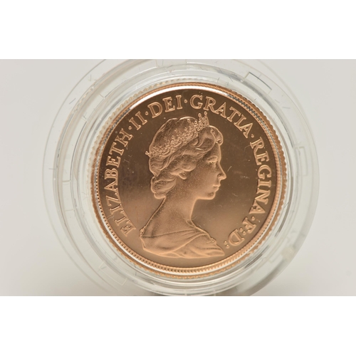 56 - ROYAL MINT FULL GOLD PROOF SOVEREIGN COIN QUEEN ELIZABETH II 1982, .916 fine, 7.98 gram, 22.05mm  mi... 