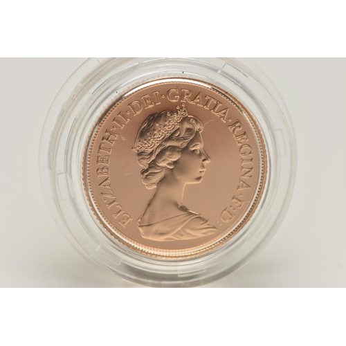 57 - ROYAL MINT FULL GOLD PROOF SOVEREIGN COIN QUEEN ELIZABETH II 1983, .916 fine, 7.98 gram, 22.05mm,  m... 