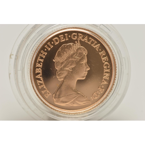 58 - ROYAL MINT FULL GOLD PROOF SOVEREIGN COIN  QUEEN ELIZABETH II 1984, .916 fine, 7.98 gram, 22.05mm,  ... 