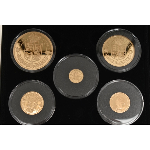 6 - A RARE LAUREL GOLD PROOF 2021 5-COIN PREMIUM COLLECTION, to include five Laurel 22ct all are Tristan... 