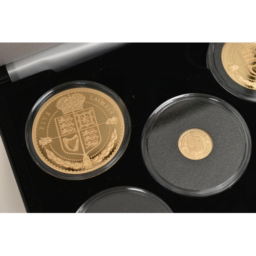 6 - A RARE LAUREL GOLD PROOF 2021 5-COIN PREMIUM COLLECTION, to include five Laurel 22ct all are Tristan... 