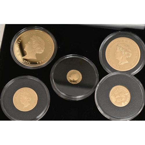 6 - A RARE LAUREL GOLD PROOF 2021 5-COIN PREMIUM COLLECTION, to include five Laurel 22ct all are Tristan... 