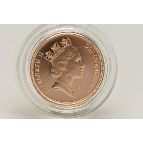 69 - ROYAL MINT FULL GOLD PROOF SOVEREIGN COIN QUEEN ELIZABETH II 1995, .916 fine, 7.98 gram, 22.05mm,  m... 