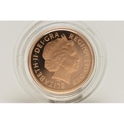 80 - ROYAL MINT FULL GOLD PROOF SOVEREIGN ELIZABETH II 2006, .915 fine, 7.98 gram, 22.05mm, mintage 11,48... 