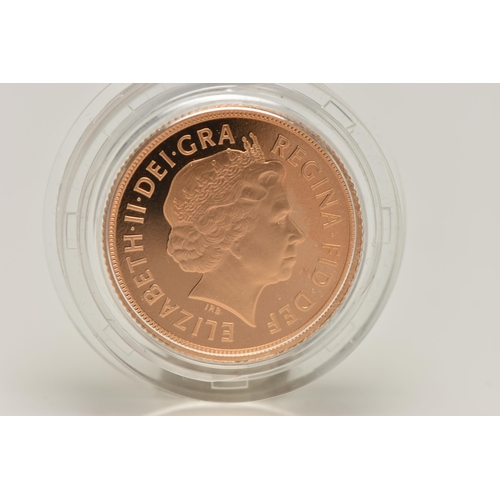 81 - ROYAL MINT FULL GOLD PROOF SOVEREIGN ELIZABETH II 2007, .915 fine, 7.98 gram, 22.05mm, mintage 11,41... 