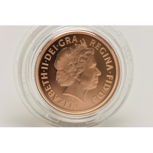 83 - ROYAL MINT FULL GOLD PROOF SOVEREIGN ELIZABETH II 2009, .915 fine, 7.98 gram, 22.05mm, mintage 9,770... 