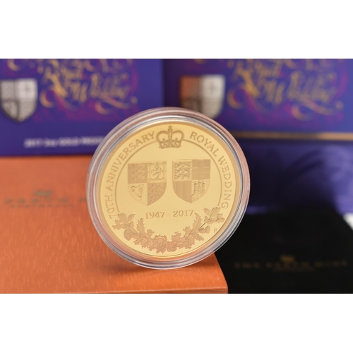 9 - THE PERTH MINT GOLD PROOF TWO OUNCE ROYAL WEDDING 70TH ANNIVERSARY COIN, 2 Troy Oz 99.99, 62.213 gra... 