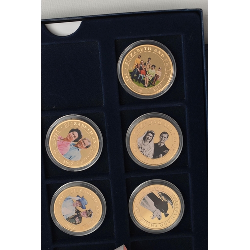 98 - A LARGE CARDBOARD BOX OF MIXED COINAGE, to include a folder of Her Majesty in pictures set of gold l... 