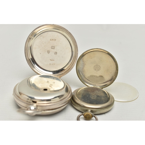 152 - AN OMEGA OPEN FACE POCKET WATCH AND SILVER OPEN FACE POCKET WATCH, AF manual wind open face pocket w... 