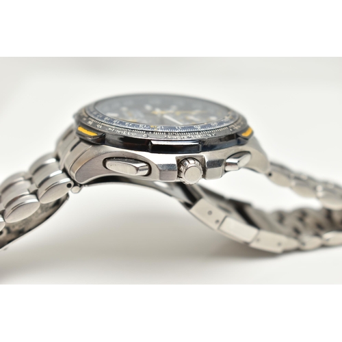 194 - A 'CITIZEN ECO DRIVE SKYHAWK' WRIST WATCH, 'eco-drive' movement, chronograph dial, signed 'Citizen E... 