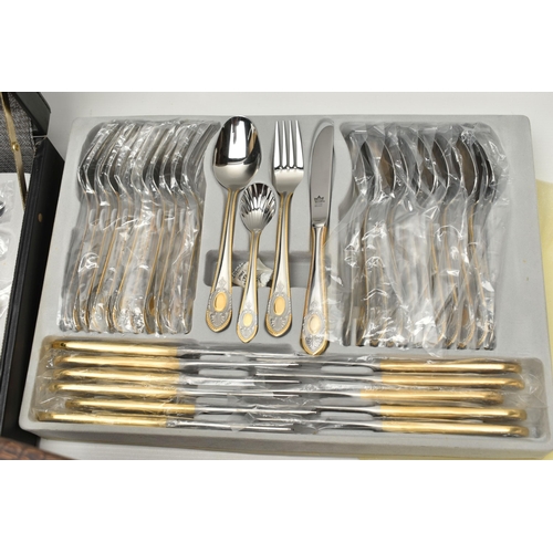 216 - A 'BESTECKE SOLINGEN' CUTLERY SET AND OTHER CUTLERLY ITEMS, a black brief case encasing a twelve pla... 