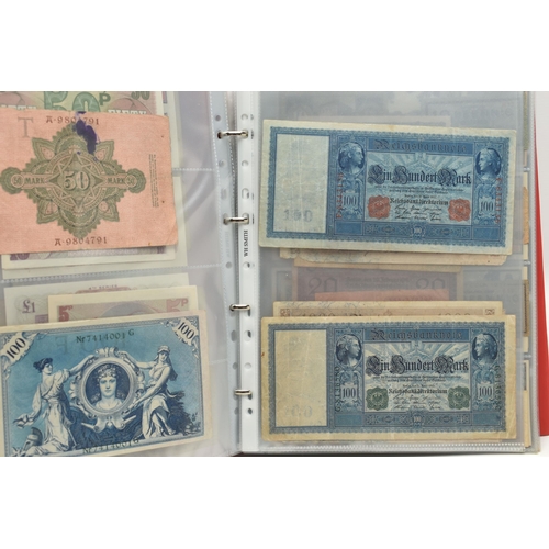 227 - TWO ALBUMS OF COINS, STAMPS, BANKNOTES, ETC, to include an album 1 Four Sheets of WWII Related coina... 