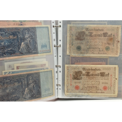 227 - TWO ALBUMS OF COINS, STAMPS, BANKNOTES, ETC, to include an album 1 Four Sheets of WWII Related coina... 