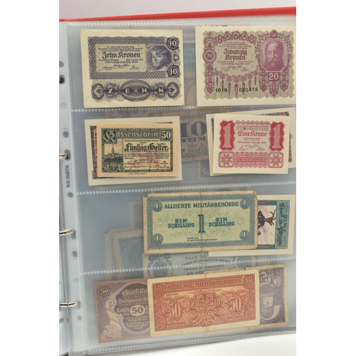 227 - TWO ALBUMS OF COINS, STAMPS, BANKNOTES, ETC, to include an album 1 Four Sheets of WWII Related coina... 