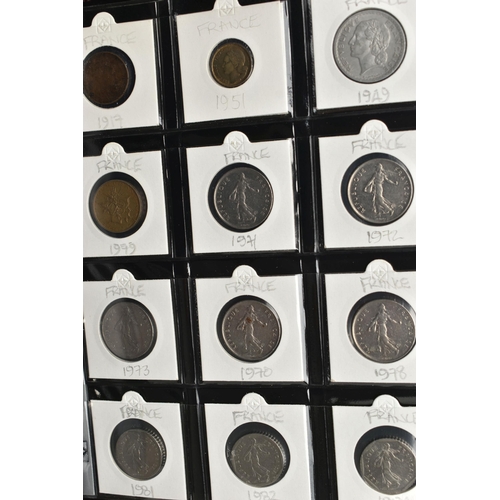 232 - A BOX OF WORLD COINS CONTAINED IN Eight x  Coin Folders/Albums Containing Quite Modern World Coinage... 