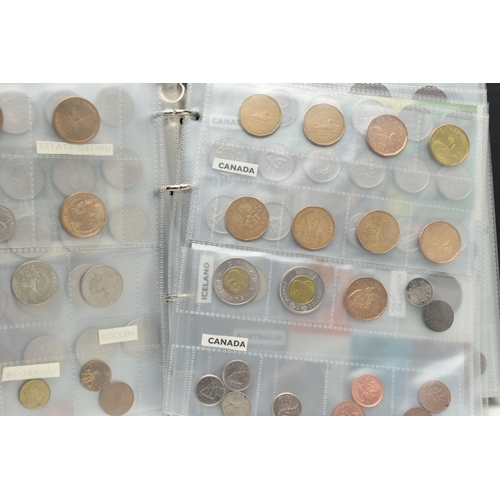 234 - FOUR SMALL ALBUMS CONTAINING COINS AND BANKNOTES, to include Early Ten and One Pound banknotes some ... 