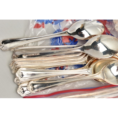 243 - A BOX OF LOOSE 'DAVENPORT AND SULLIVAN' CUTLERY, to include 12 x dinner forks, 12 x dinner knives, 1... 