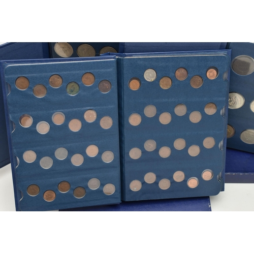 252 - FIVE X SANDHILL COIN FOLDERS CONTAINING MAINLY BRITISH COINS OF THE 20th CENTURY