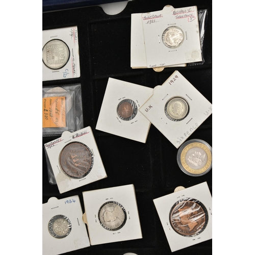 255 - A BOX OF MIXED COINAGE, to include 12x Piedfort Silver proof £1 coins with the rarer 1983 Piedfort a... 