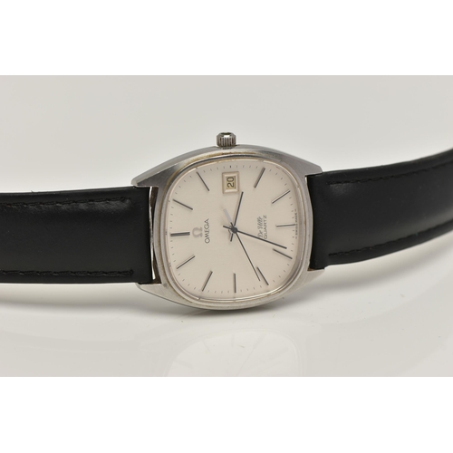 259 - A GENTS 'OMEGA DE VILLE' WRISTWTACH, quartz movement, rounded square silver dial signed 'Omega De Vi... 