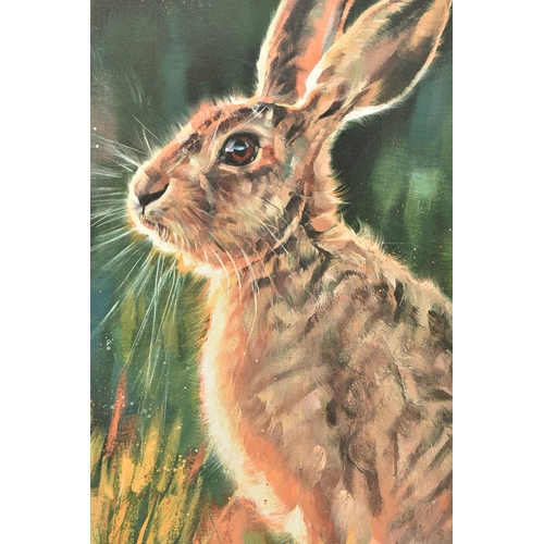 314 - DEBBIE BOON (BRITISH CONTEMPORARY), 'WATCHFUL', a signed limited edition print of a rabbit, 57/95 wi... 