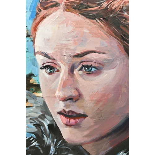 316 - ZINSKY (BRITISH CONTEMPORARY) 'SANSA STARK', a portrait of Sophie Turner as her Game of Thrones char... 