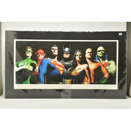 322 - ALEX ROSS FOR DC COMICS (AMERICAN CONTEMPORARY) 'ORIGINAL SEVEN' portraits of Green Lantern, Flash, ... 