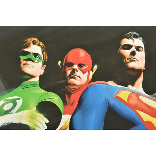 322 - ALEX ROSS FOR DC COMICS (AMERICAN CONTEMPORARY) 'ORIGINAL SEVEN' portraits of Green Lantern, Flash, ... 