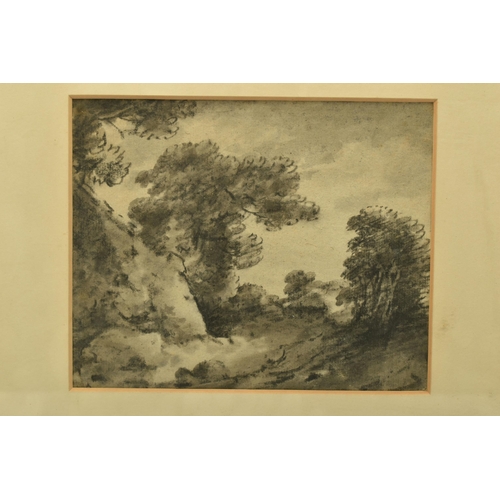 328 - CIRCLE OF DR THOMAS MONROE (1759-1833) A LANDSCAPE STUDY, depicting a lane with trees either side, n... 