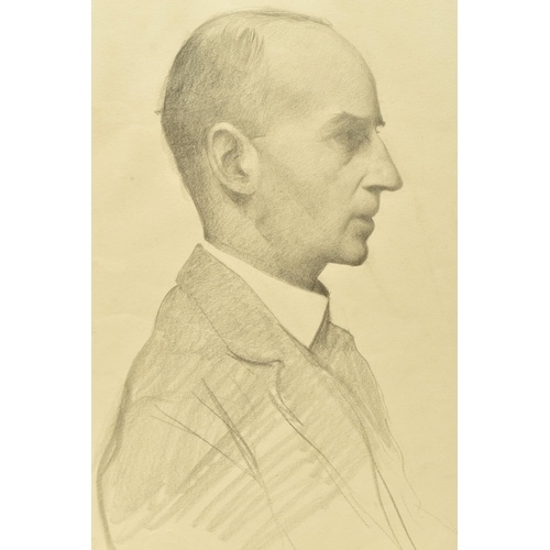 346 - ATTRIBUTED TO JAMES KERR LAWSON (1862-1939) A SKETCH OF A MALE FIGURE,  depicting a head and shoulde... 